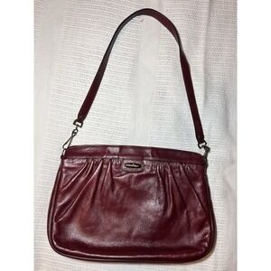 Vintage Etienne Aigner Oxblood Leather Purse Shoulder Handbag Crossbody Clutch